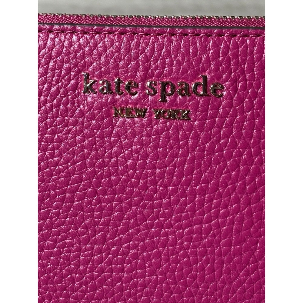 Kate Spade Small Anemone Pink Pebbled Leather Wristlet. Brand New w/ Tags. - Picture 2 of 13